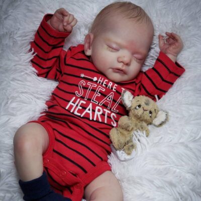 19'' Adorable Sleeping Baby Lifelike Soft Weighted Doll Set Gift for Kids SweetHouse Reborns® Miles