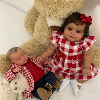 20″ Black Girl Toddler Soft Weighted Lifelike Cute Reborn Baby SweetHouse Reborns® Alfred & Alexandra