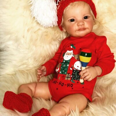 24" Life Size Newborn Boy Lifelike Soft Touch Silicone Vinyl Reborn Doll SweetHouse Reborns® Kemena